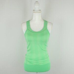 Athleta Women's XS Green Double Layer Strappy Racerback Activewear Tank Top
